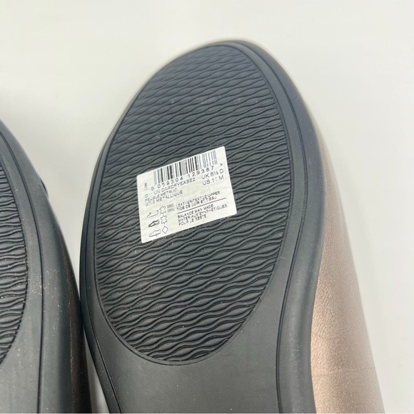Clarks Women's Un Darcey Ease 2 Pebble Metallic Leather Ballet Flats Shoes 11 - Picture 9 of 12